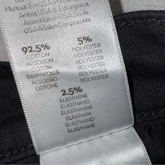 MOTHER The Stunner Double Zip Ankle Step Fray Black Denim Jeans Size 24 - Picture 10 of 12